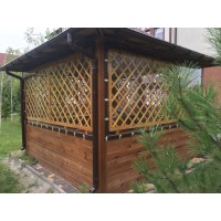  Мягкие окна ПВХ для беседки, крепления скобы с ремешками